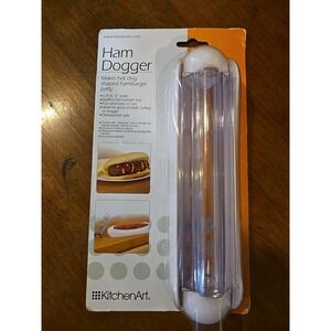 Kitchen Art Ham Dogger Hotdog Shaped Hamburger Patty Press Mold NEW